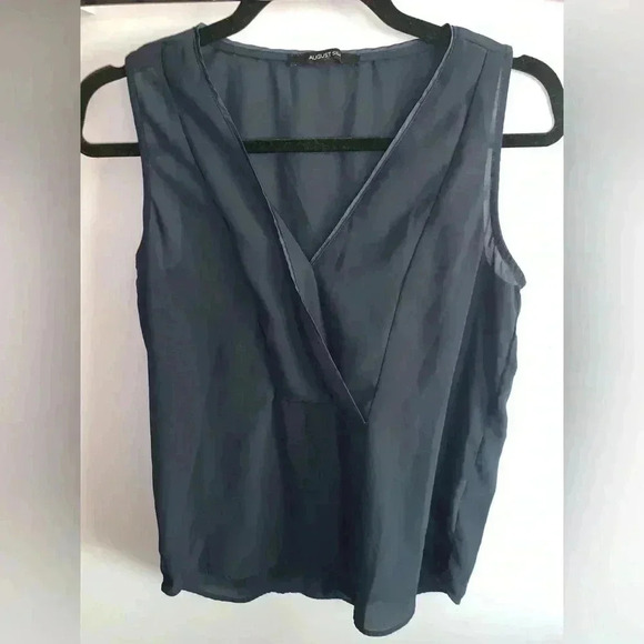 August Silk Women’s Small Navy Sleeveless Bouse - Picture 1 of 3